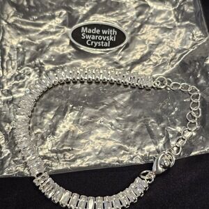 Swarovski Women's Crystal Baguette Tennis Bracelet